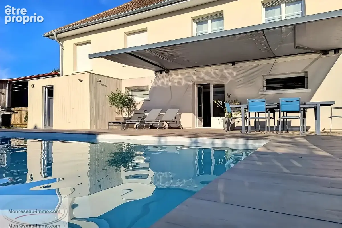 10 min Chalon-sur-Saône, villa familiale 259 m², climatisée, piscine, 5 chambres. Secteur sud chalonnais, cadre campagne. - photo 1