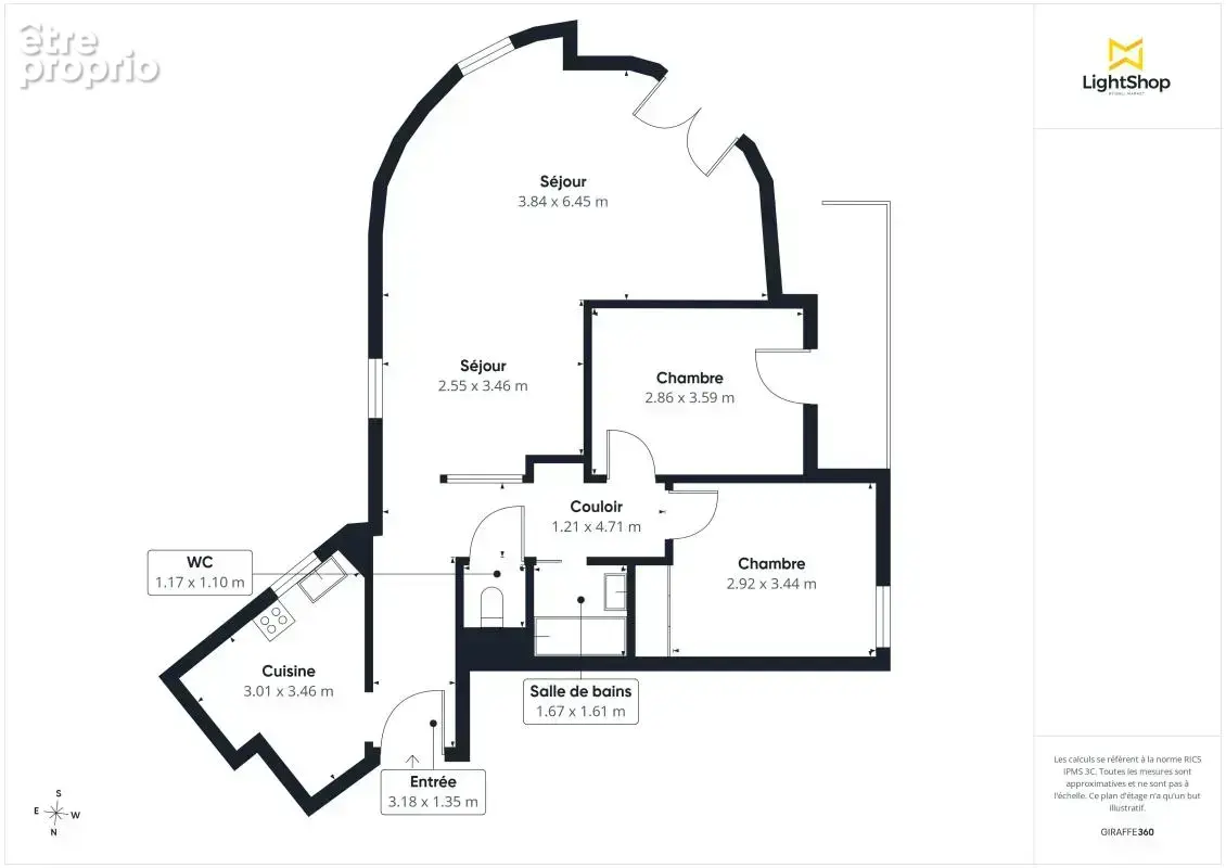 Ravissant appartement T3 de 74,91 m2 avec balcon de 9,2 m2 , place de parking et cave - Rezé - photo 17