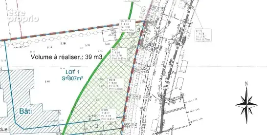 Lunel- terrain 1327 m2  libre de tout constructeur - photo 3