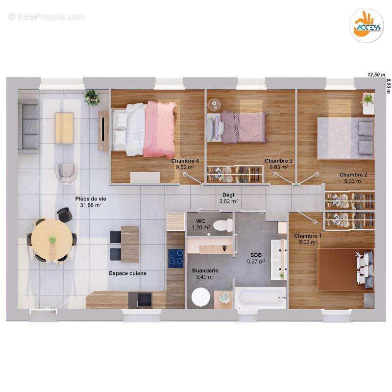 Maison 6 pièces 83 m2 - photo 3