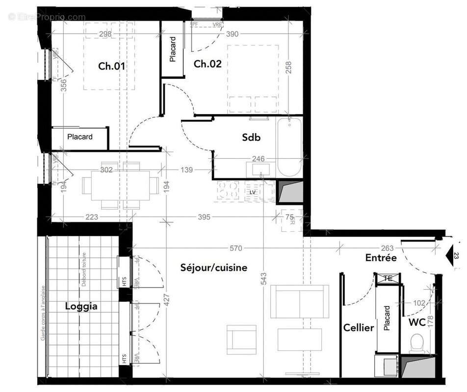 Appartement à LE TAILLAN-MEDOC