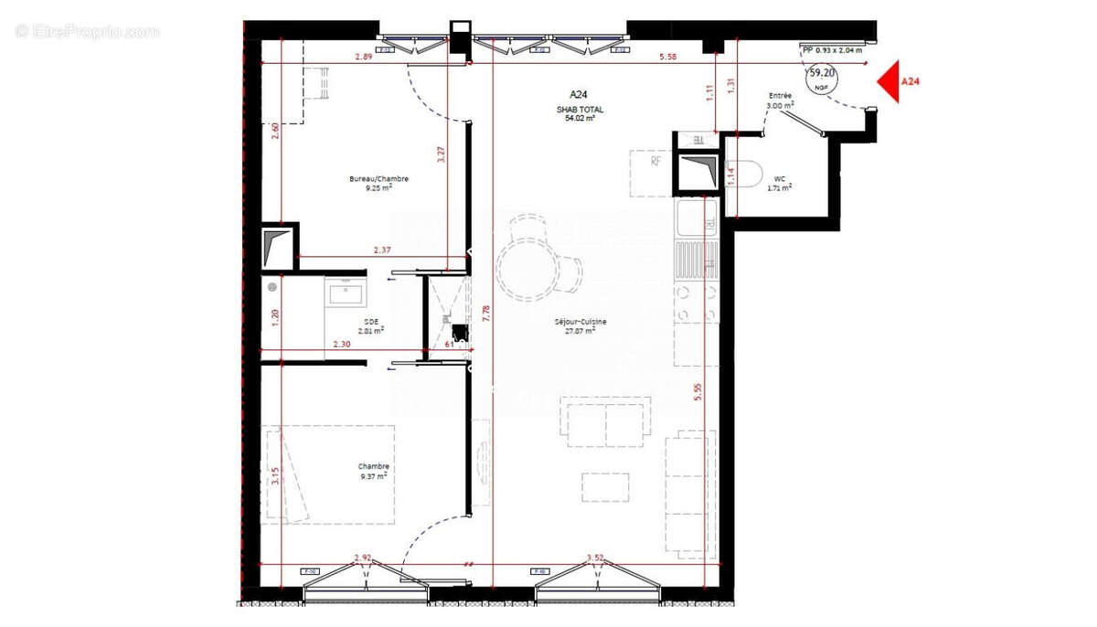 Appartement à PARIS-13E