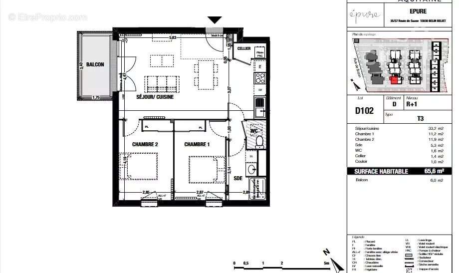 Appartement à BELIN-BELIET