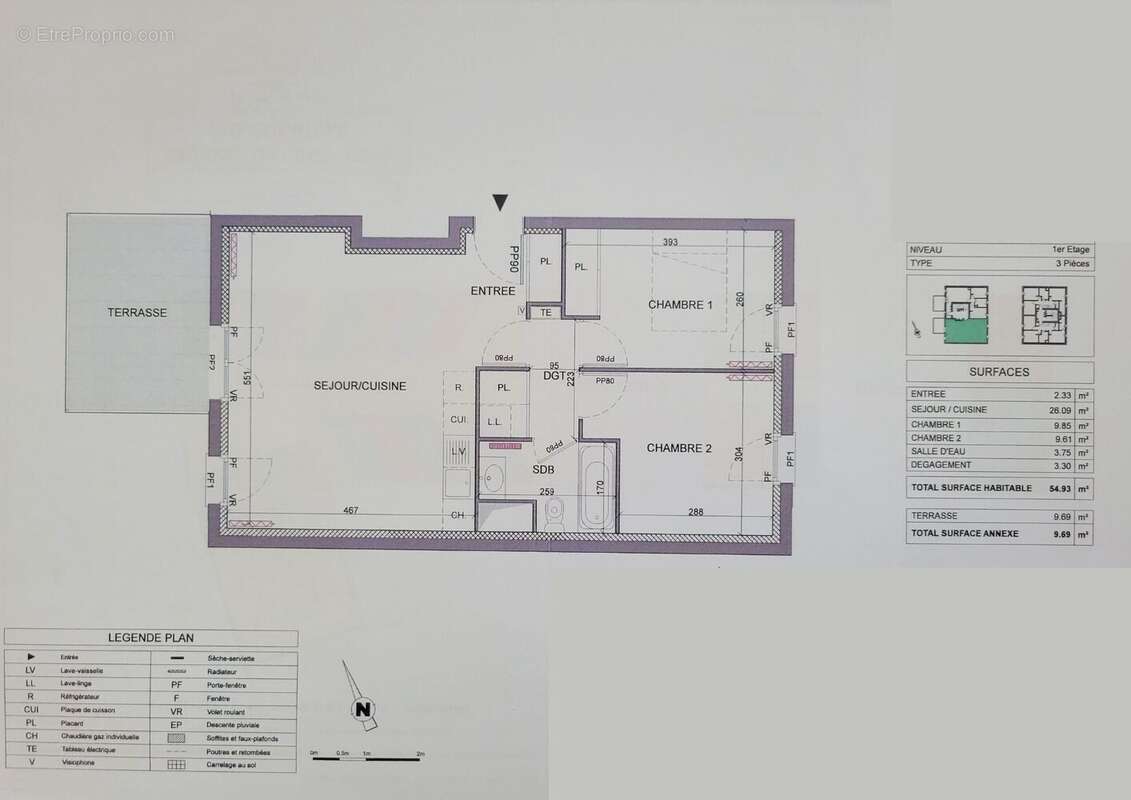 Appartement 54 m² à Saclay  - photo 8