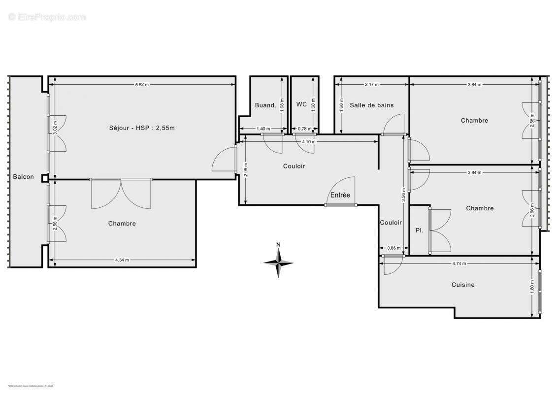 Appartement à PARIS-20E