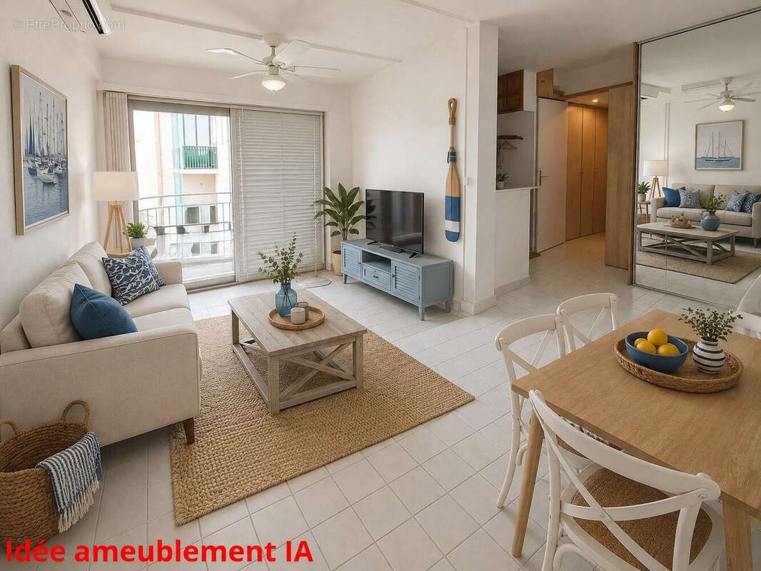 Séjour - climatisation - Appartement à ARGELES-SUR-MER