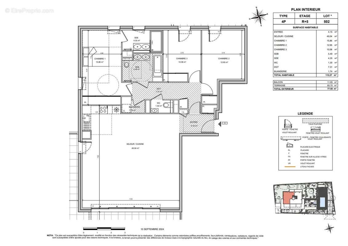 Appartement à VILLENEUVE-LOUBET