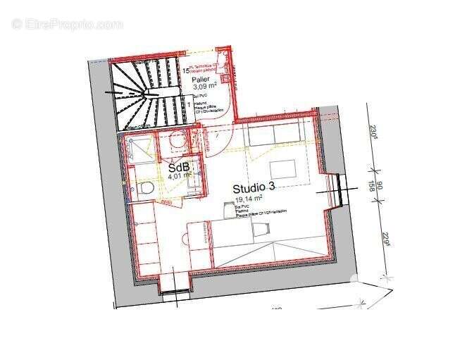 Appartement 29 m² à Saint-Martin-Des-Champs  - photo 2