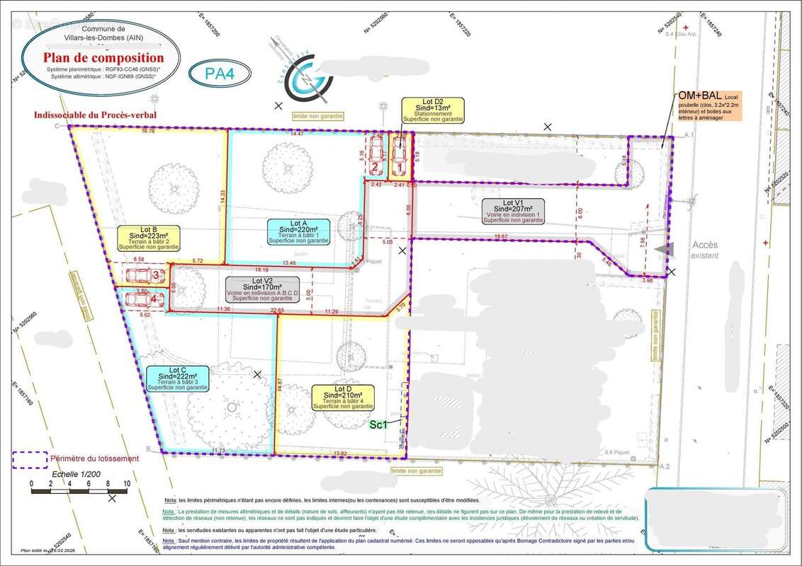 Terrain à VILLARS-LES-DOMBES
