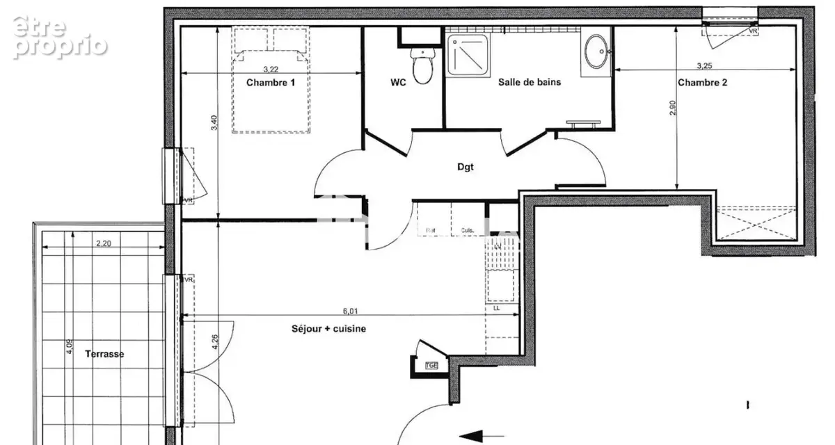 A VENDRE - CHARTREUX - Appartement récent T3 avec terrasse et box - photo 7