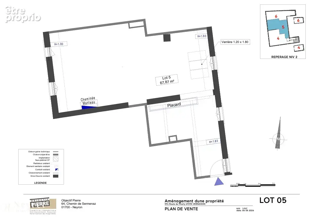 Opportunité à saisir dans une maison de maître sur les hauteurs de Vernaison de 6 lots, T3 de 66,08  m2 - photo 5