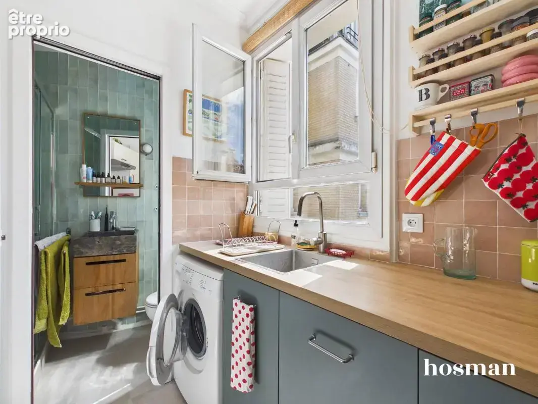 Paris 18ᵉ – 2 pièces avec ascenseur  37 m²  5ᵉ étage  calme & lumineux  cave - photo 9