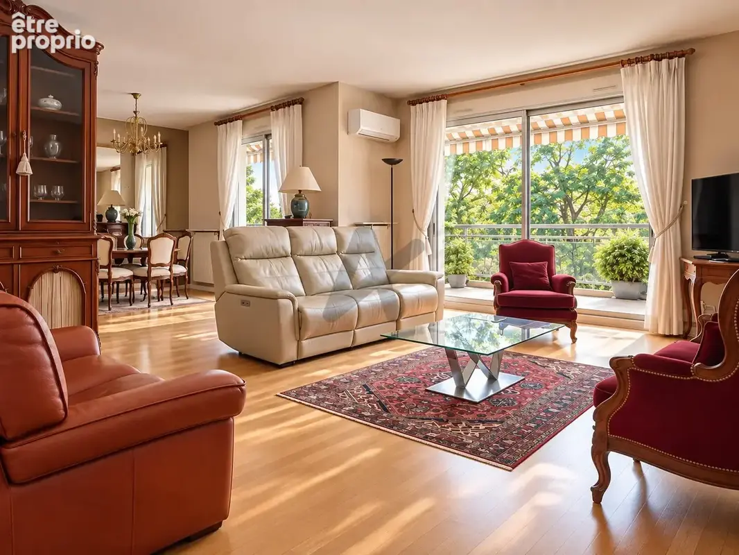 Appartement 5P 108m2  climatisé avec terrasse au calme et sans vis-à-vis - photo 5