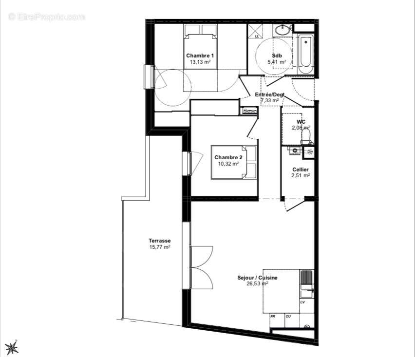 Appartement à LE BOUSCAT