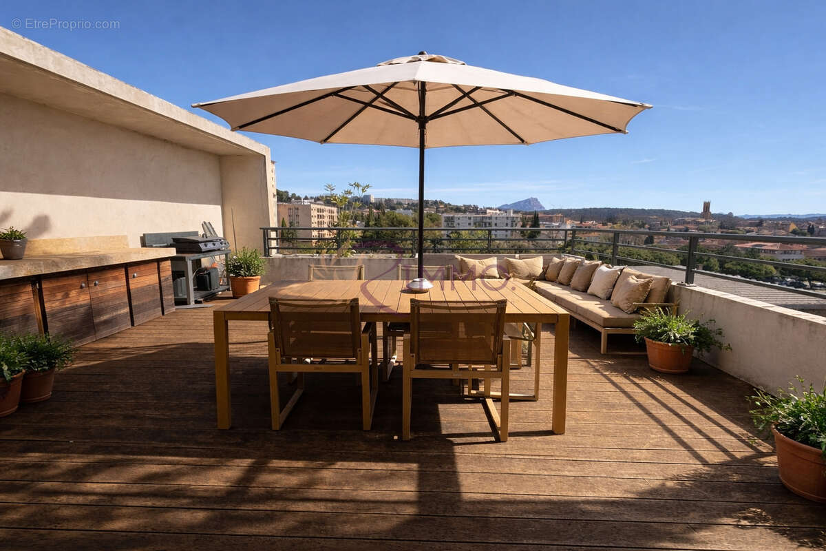 Aix-en-Provence quartier brunet - Appartement d'exception de 222m2 dernier étage avec terrasse panoramique sur - photo 5