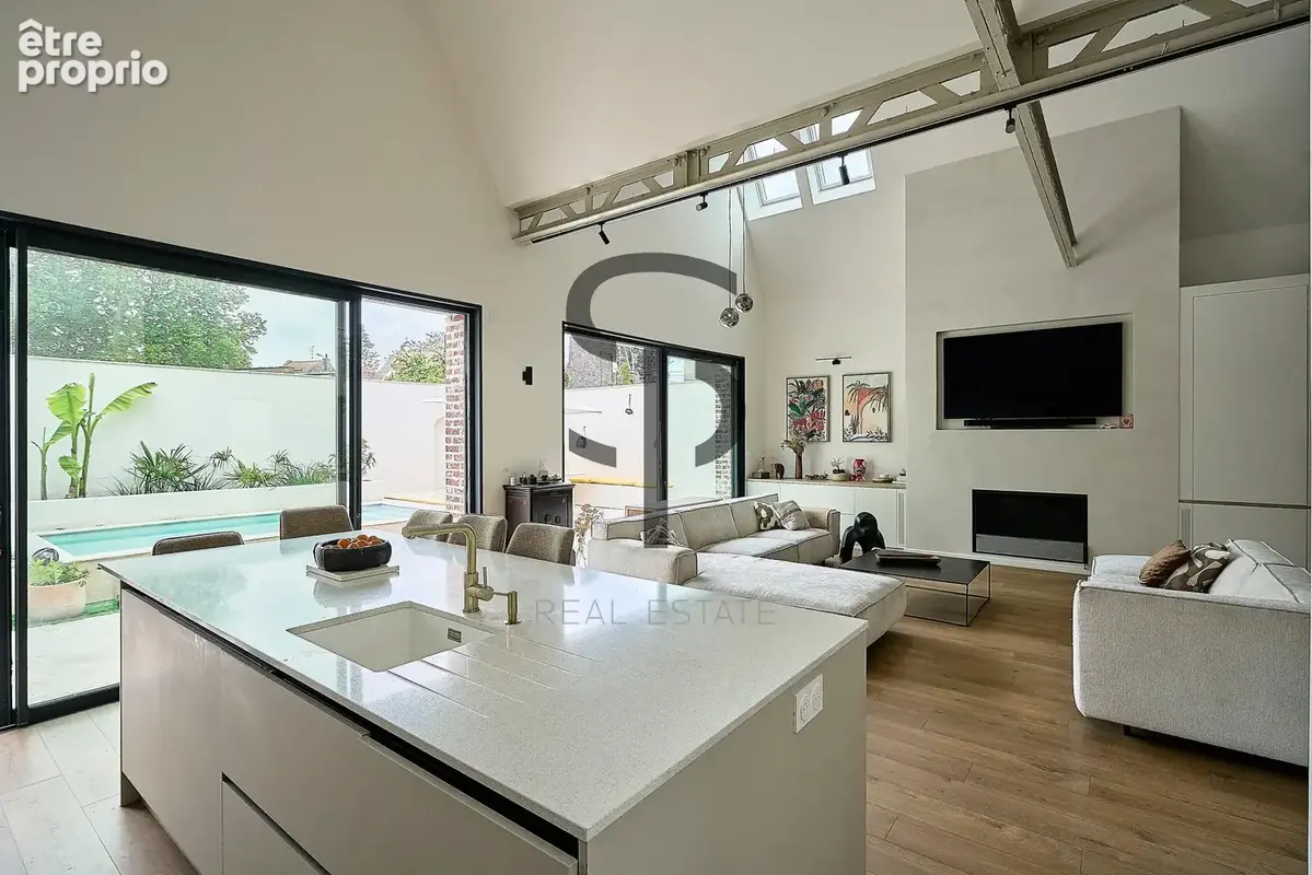 Marcq en Baoeul BOURG Maison d’exception, 5 chambres, bureau, piscine, double garage. - photo 4