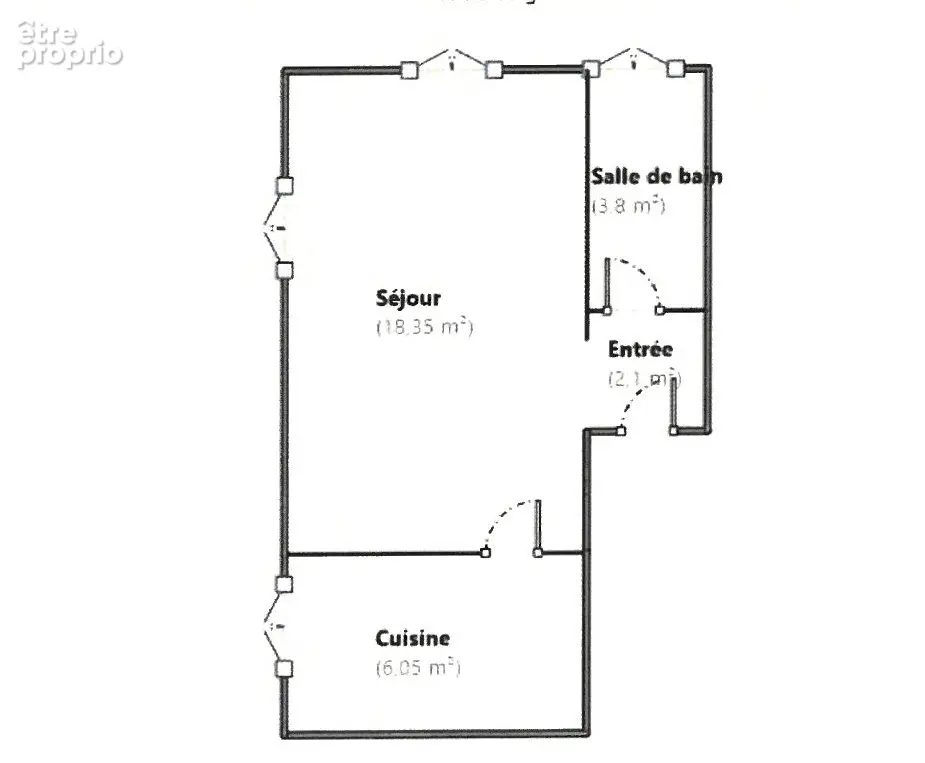 Appartement Asnieres Sur Seine 1 pièce(s) 30.30 m2 - photo 3