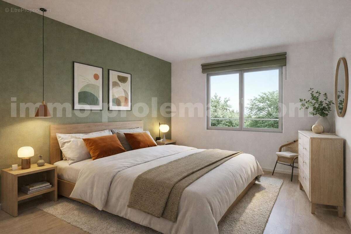 Appartement_T2_vetraz-Monthoux_CENTRE_secteur_calme_verdoyant_CEVA_frontière_SUISSE_Geneve_IMMOBILLIER_investissement_séjour_chambre_ - Appartement à VETRAZ-MONTHOUX
