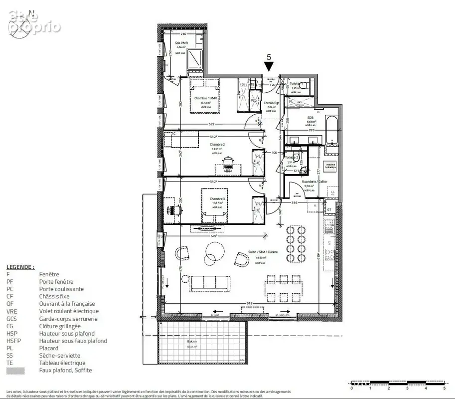 Saint Cyr Au Mont D'Or, proche du centre, Appartement T4 neuf de 119m² avec terrasse (lot 5) - photo 3