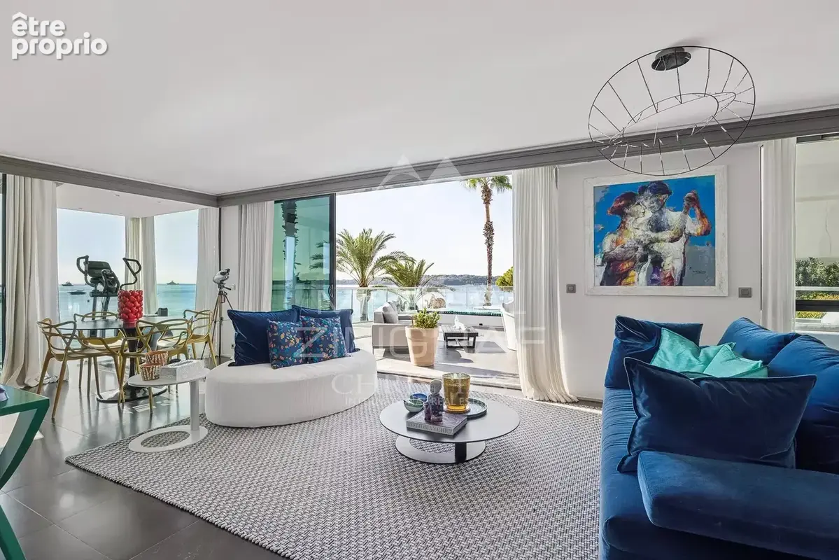Cannes Palm Beach — Exceptionnel triplex de 462m2 en front de mer avec terrasses et jardin - photo 4
