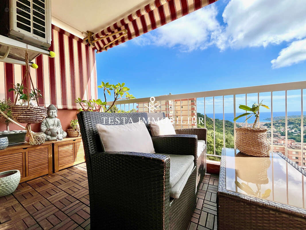 Menton - 3 pieces 63 m - dernier etage - terrasse - vue mer - photo 12