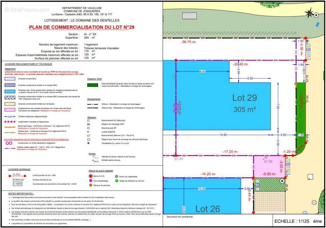 Terrain à JONQUIERES