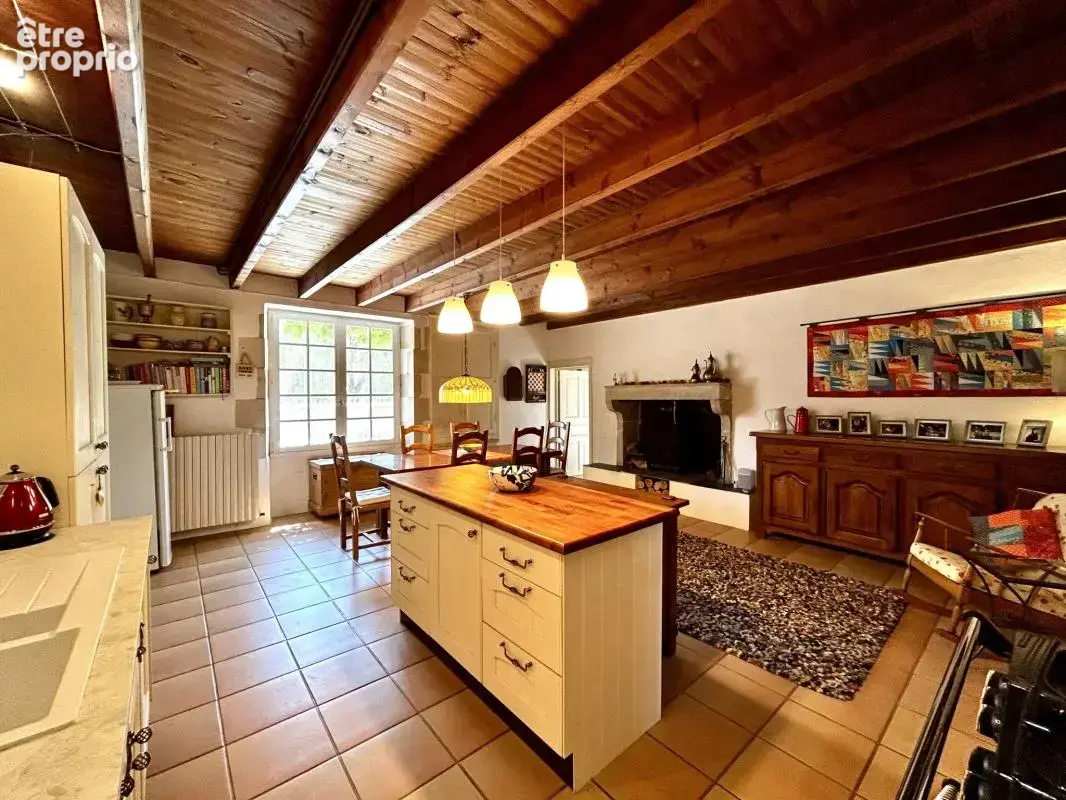 Authentique corps de ferme en pierre piscine et double garag - photo 4