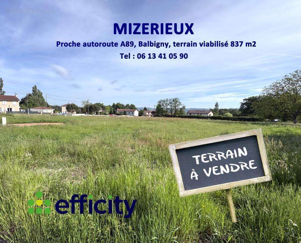 Terrain 837 m² à vendre à Mizerieux (42110) - photo 3