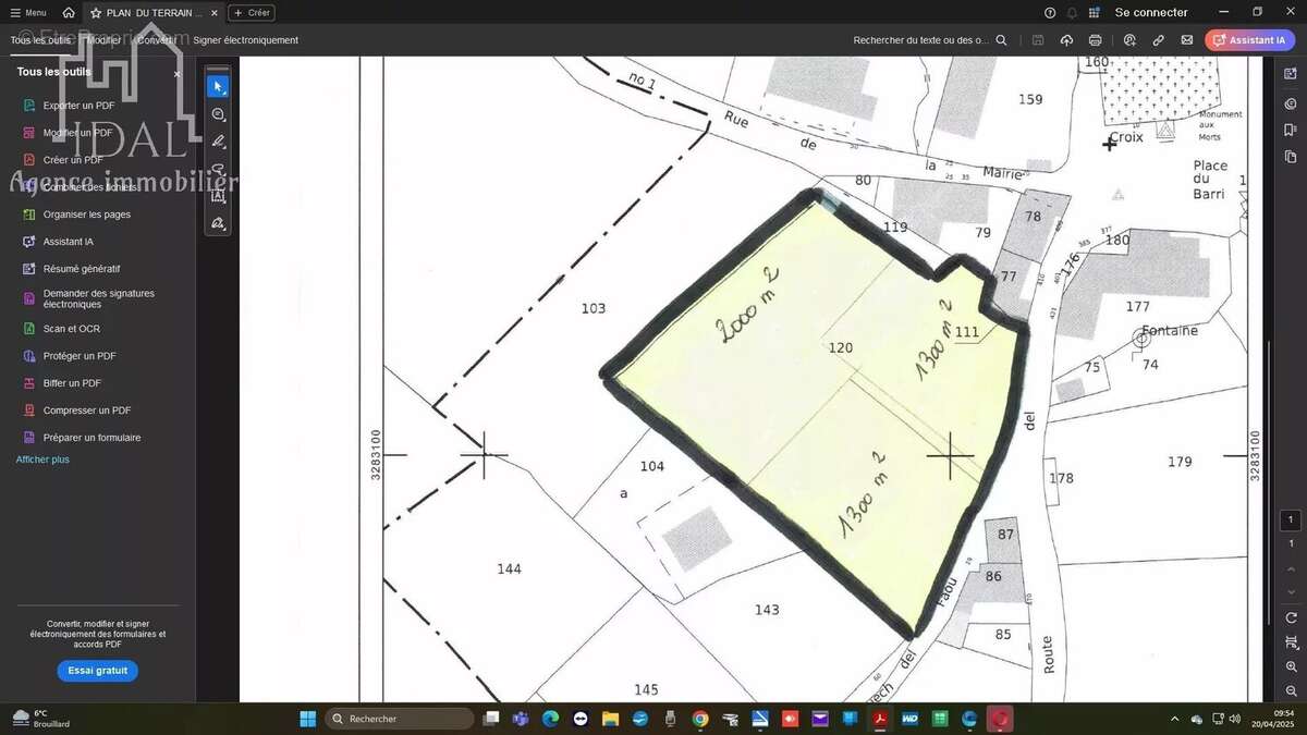 Terrain à FAU-DE-PEYRE