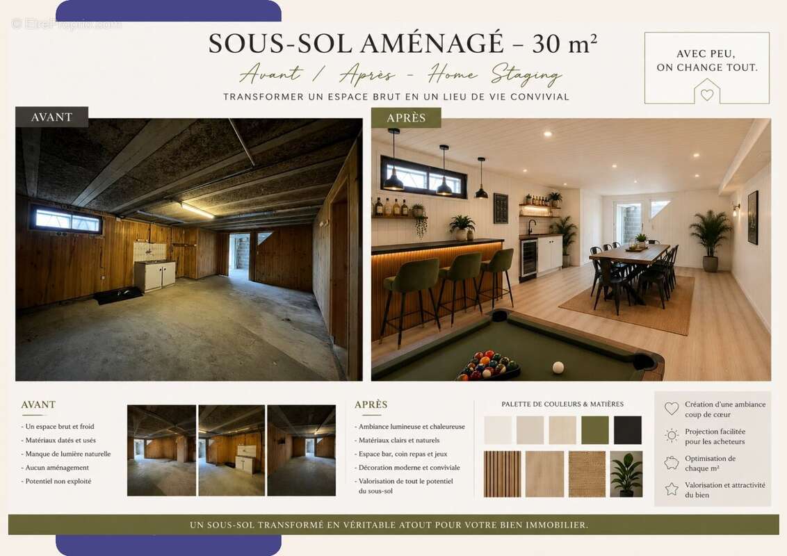 Maison sur sous sol, 128m2, 3 chambres avec Piscine et jardin clos,endie immobilier, veronique murgue - photo 14