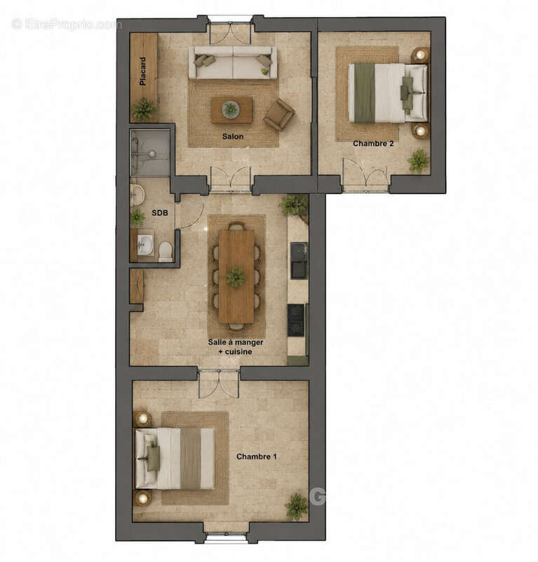 Appartement T3 à rénover avec extérieur - photo 8