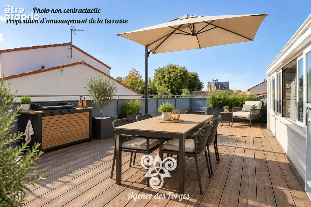 Maison de bourg, possibilité deux chambres, dépendances, grande terrasse - photo 11