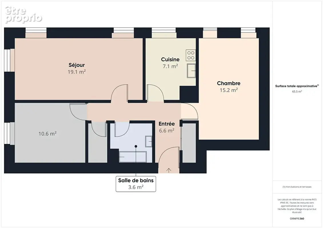 Appartement Metz 3 pièce(s) 66.68 m2 - 2 chambres - Parking privatif en sous sol - photo 8