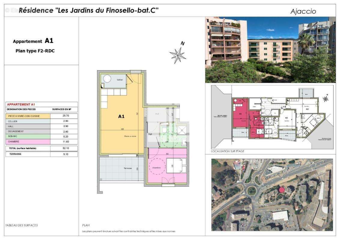 Appartement neuf 2 pièces 52 m² 'LES JARDINS DU FINOSELLO' à Ajaccio - photo 2