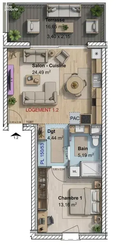 Appartement 2 pièces - photo 2