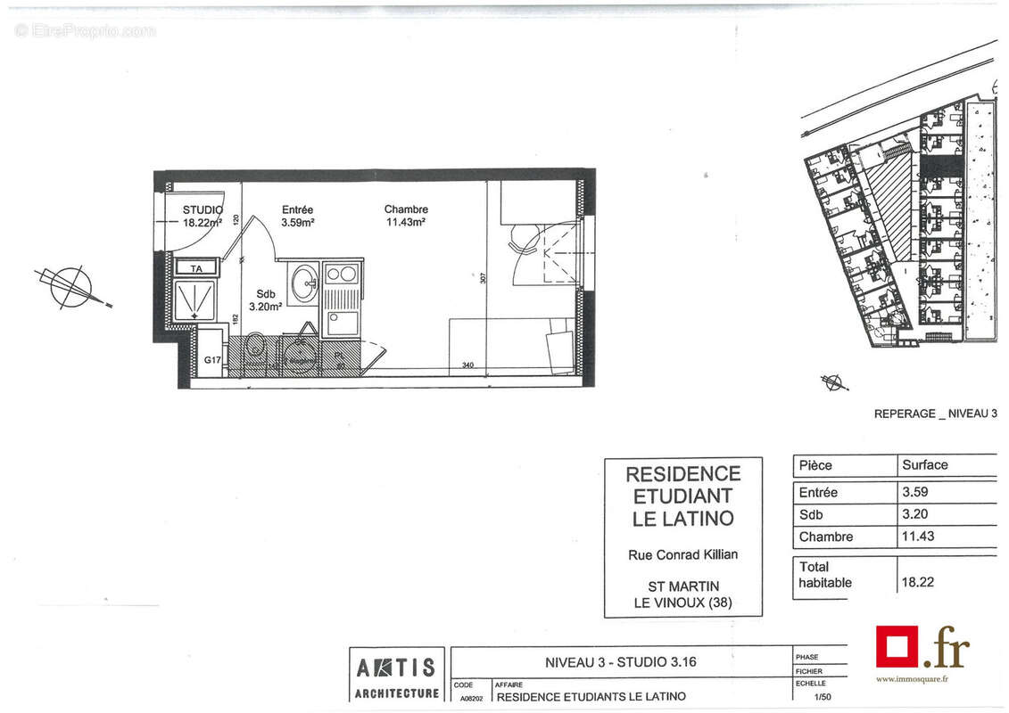 Appartement à SAINT-MARTIN-LE-VINOUX