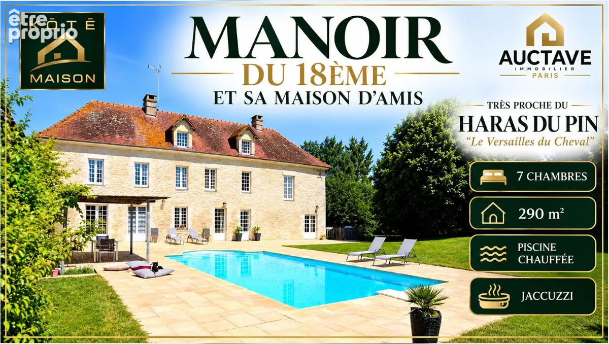 Manoir  xviiième avec piscine et sa maison d'amis  près du haras du pin - photo 1