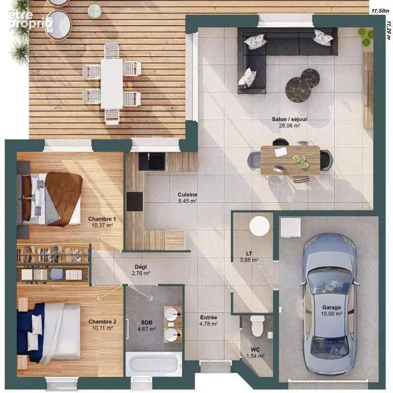 Maison 4 pièces 74 m2 - photo 4