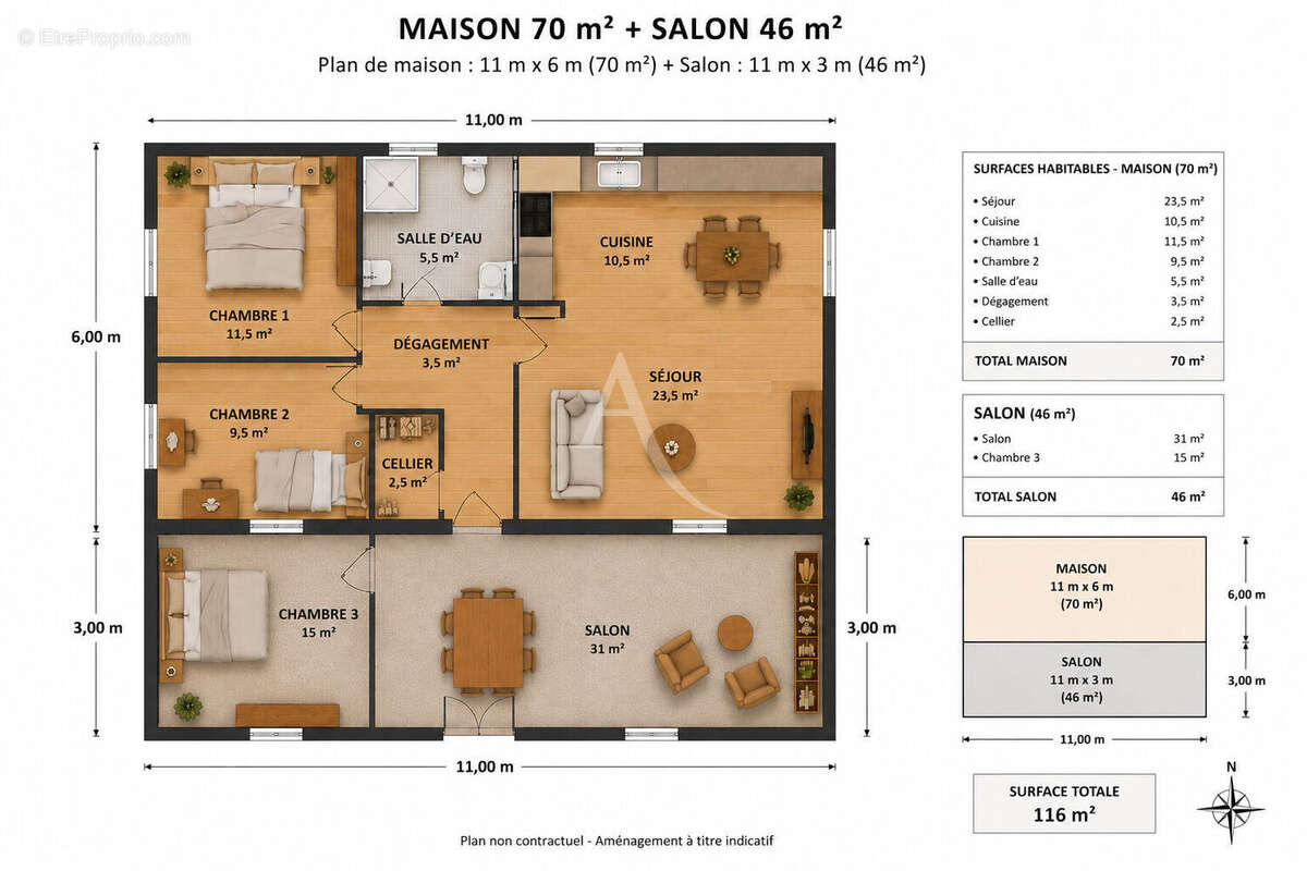 Maison à MARSAC-SUR-DON