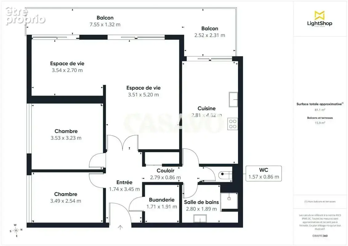Vente Appartement 4 pièces de 80m² - 38290 La Verpillière - photo 7