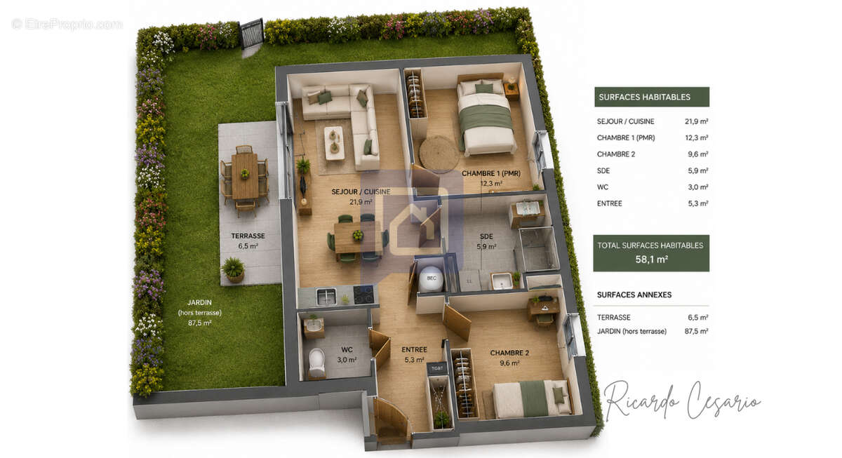 Appartement à QUIMPER