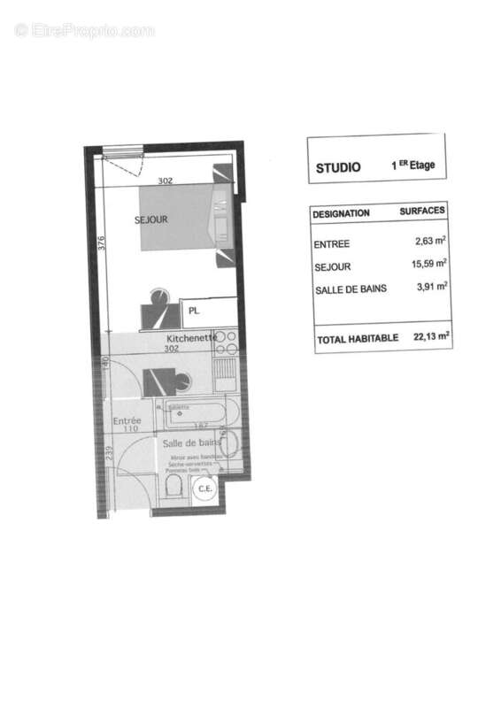 Appartement à MARSEILLE-3E