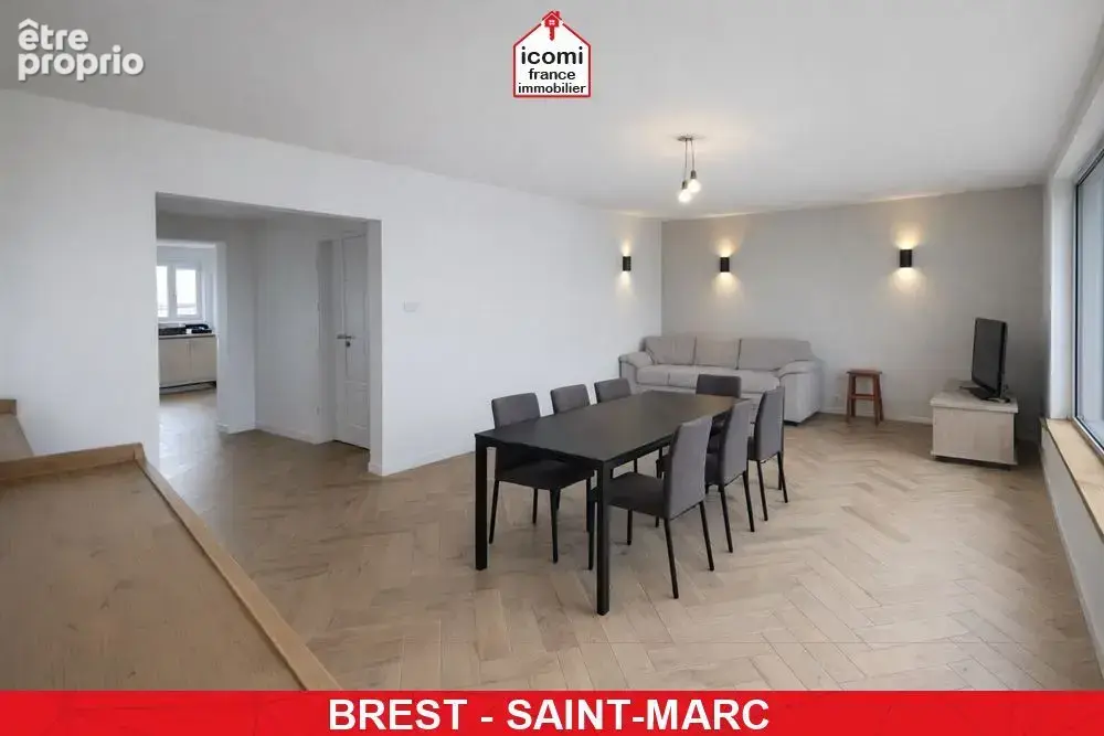 Finistere - brest (29200) - a vendre - appartement 103m² - 4 chambres - dalle beton - ascenseur - proximite commerces - secteur  - photo 4