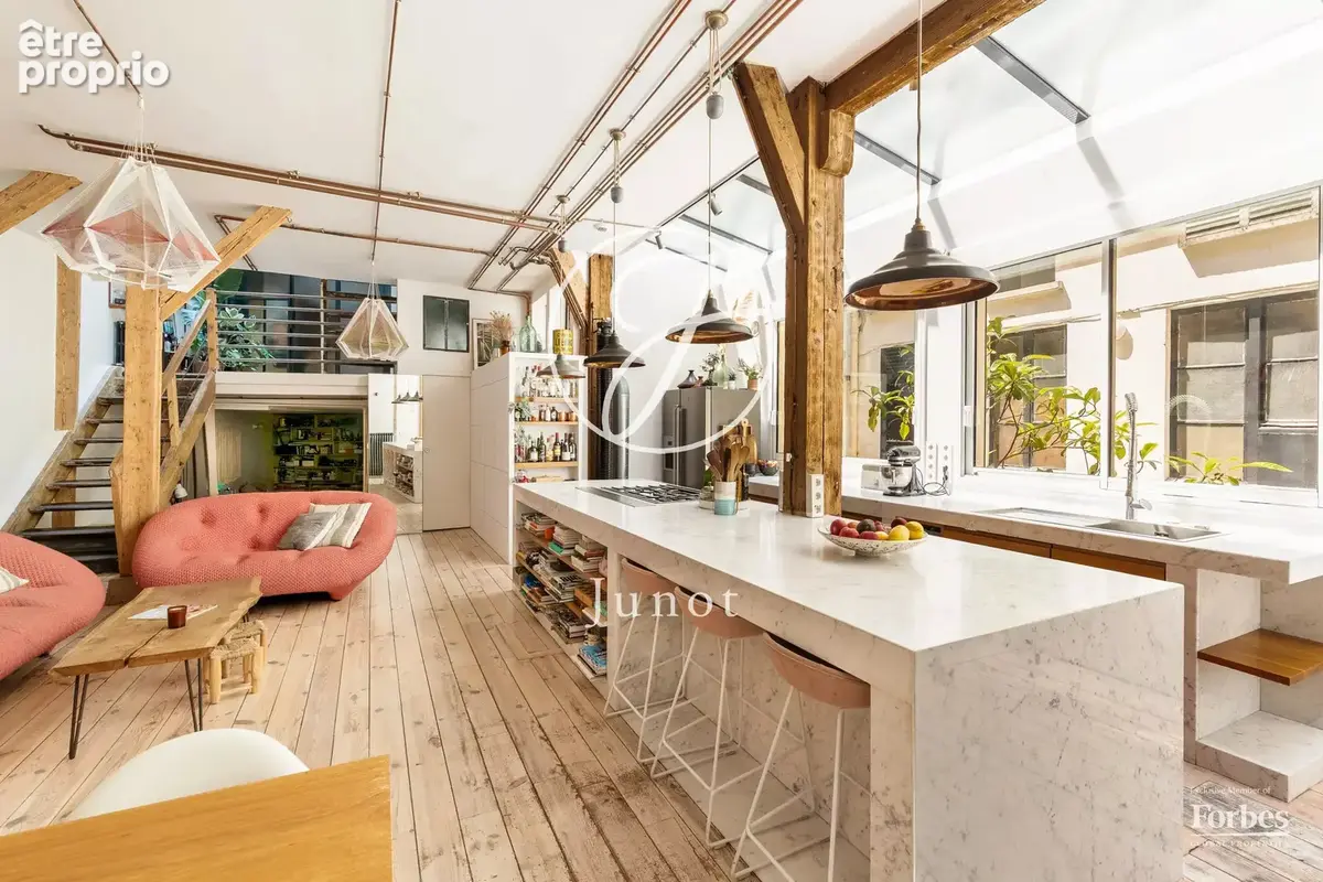Paris 19e - BUTTES BERGEYRE / BELLEVILLE - Maison/loft - 145,60m² Carrez - 166,30m² au sol - 3 chambres - Volumes - photo 9