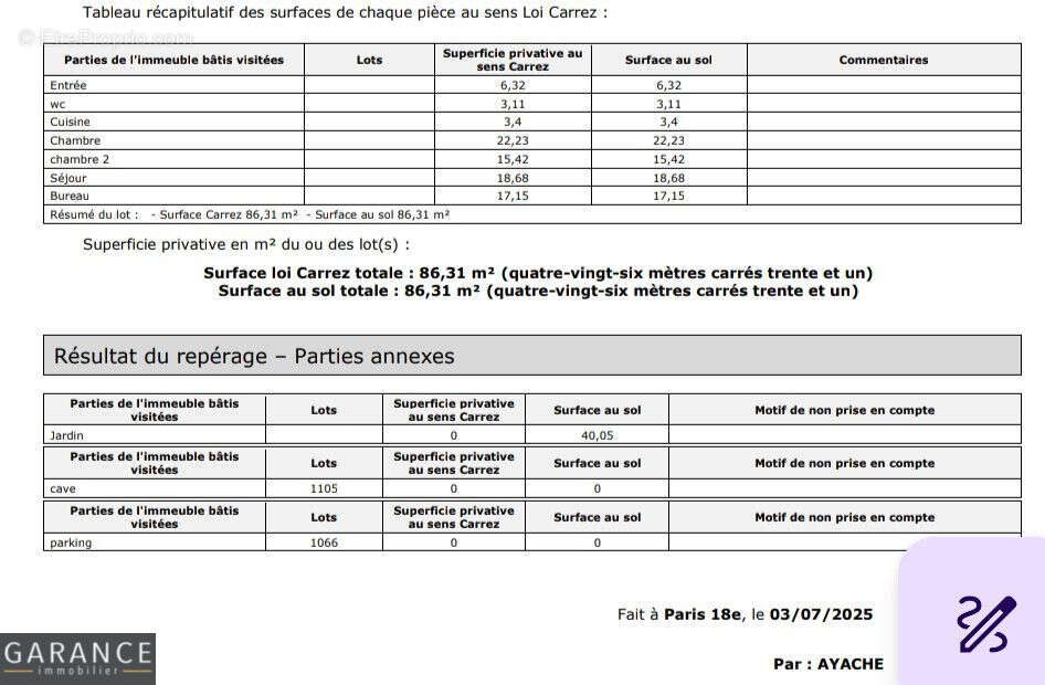 Appartement à PARIS-12E