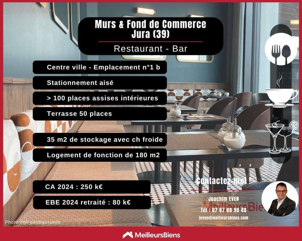 Fond de commerce et murs, bar restaurant à Lons le Saunier - photo 2