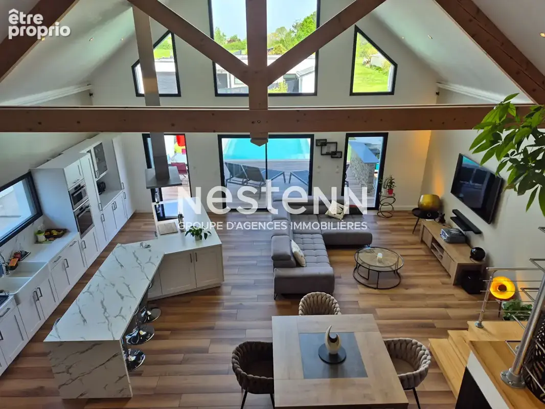 Maison d'architecture contemporaine, de charme et moderne avec piscine à Montoir De Bretagne d'environ 180 m2 - photo 8