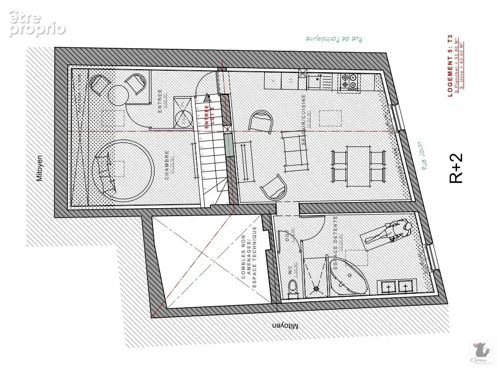 IMMEUBLE AVEC PROJET 5 LOGEMENTS déjà étudié et chiffré, rentabilité 11.71% - photo 6