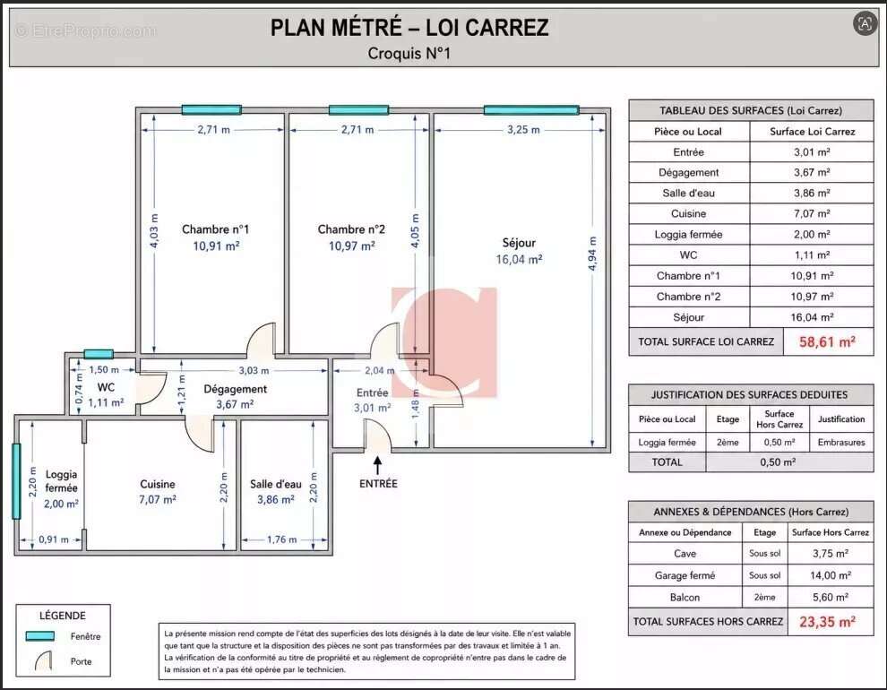 Proximité GAIRAUT F3 de 59M² balcon + garage fermé + cave 252 000€ - photo 8
