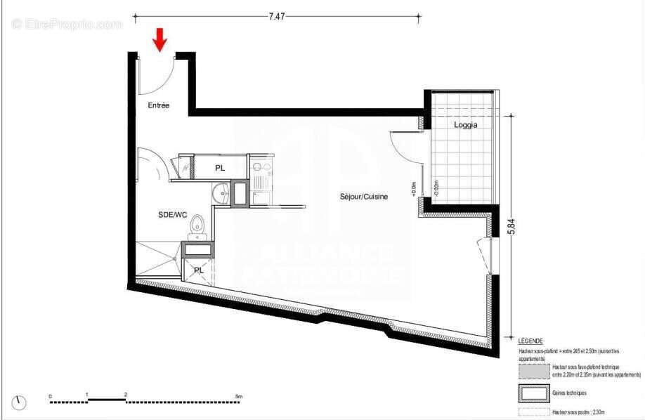 27.33 M2 - Appartement à PARIS-13E